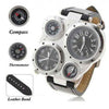 Oversized Case Compass Dual Quartz Watch